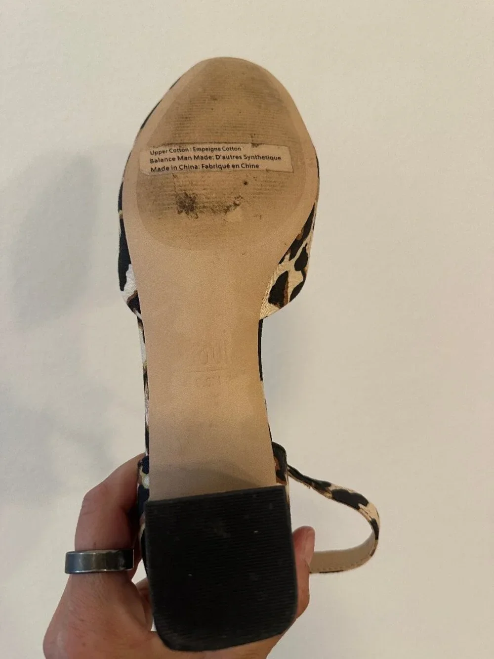 Cabi Women's Leopard Print Ankle Strap Block Heel Pumps Size 8.5 #6020